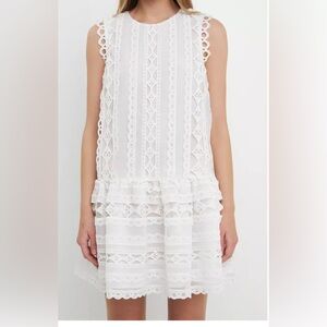 Endless Rose Lace Mini Dress white M